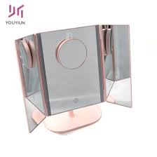 In this modern era, people decorate their houses with modest lights and mirrors. Makeup Vanity Mirror Led Lights Tri Fold 10x2x3x Magnification High Definition Clarity Cosmetic Light Up Magnifying Mirror China Decorative Mirror Skin Care Made In China Com