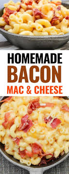 Cast Iron Mac And Cheese With Bacon And Beer Sauce Recipe Bacon Mac And Cheese Mac And Cheese Vegetarian Meat Recipe