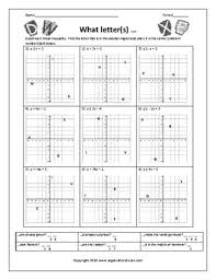 Solving and graphing inequalities we know 4 is greater than 3 so is 5 so is 6 so is 7 and 31 works also. Graphing Linear Inequalities Worksheet By Algebra Funsheets Tpt