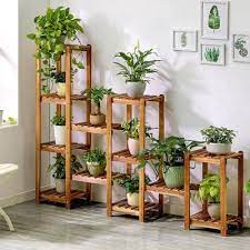 6 Tier Plant Stand Wood Plant Shelf Holder Indoor Outdoor Flower Rack Display Storage Shelves Tdjw Lwjhj0033 The Home Depot Plant Stand Indoor Wood Plant Stand Wooden Plant Stands