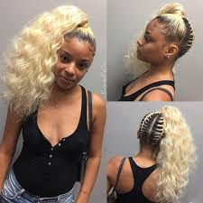 Wash, dry, condition, and moisturize your hair, as outlined in the previous section. Blonde Sleek Ponytail Weave Cheap Online