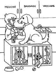 Dog And Vet Coloring Picture Dogs Unit Study Adventure Animal Coloring Pages Pet Vet Coloring Pages
