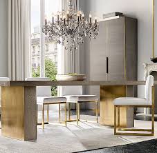 Rh Modern S Gage Rectangular Dining Table Textural And Tonal Pairings Accentuate The Materi Sale Da Pranzo Moderne Design Della Sala Da Pranzo Tavoli Da Pranzo