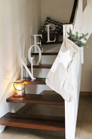 Pin By Melanie Saunders On Good Idea Christmas Stairs Decorations Farmhouse Christmas Decor Christmas Stairs