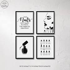 Nail Salon Decor Nail Wall Art Digital Download Nail Salon Etsy Salon Wall Art Home Nail Salon Nail Salon Decor