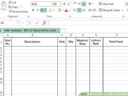 How To Prepare A Bill Of Quantities 15 Steps Wikihow