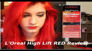 After using l'oreal hicolor highlights red and hicolor intense red. L Oreal Excellence Hicolor Red Review Youtube