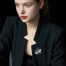 Luxusní podzimní brož se zirkony Luz