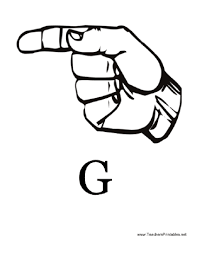 Black And White Free Printable Sign Language Alphabet Sign Language With G Sign Language Alphabet Sign Language Signs