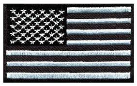 Black And Silver American Flag American Flag Usa United States Black Silver Embroidered Applique Iron On Patch S 1540 Ideal For Adorning Y Black American Flag Iron On Patches Embroidered