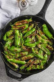 Hot Honey Blistered Shishito Peppers - Spend With Pennies
