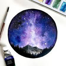 Watercolor Galaxy Painting Fine Art Print Watercolor Galaxy Galaxy Painting Galaxy Drawings