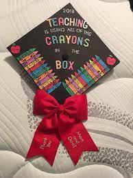 Teachers Graduation Cap Basic Teacher Graduation Cap Crayons Decorationn Teacher Graduation Cap College Graduation Cap Decoration Education Graduation Cap