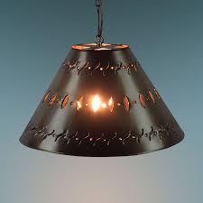 Small Punched Tin Hanging Lamp Shade