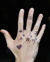 Jungkook S Tatted Hand Bts Tattoos Bts Jungkook Bts Taehyung
