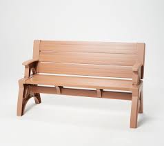 Convert A Bench Gen Ii Xl Designer Series Outdoor 2 In 1 Bench To Table Qvc Com In 2020 Convert A Bench Outdoor Lounge Set Outdoor Living