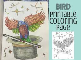 For boys and girls, kids and adults, teenagers and toddlers, preschoolers and older kids at school. Coloring Pages Bird Coloring Book Adult Coloring Pages Etsy