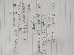 Dari kota itu diambil 3 bola sekaligus. 40 Sebuah Kotak Berisi 3 Bola Berwarna Merah 2 Bolaberwarna Kuning Dan 5 Bola Berwarna Hijau Brainly Co Id