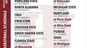 All times are in et. Printable Indiana Basketball 2019 2020 Schedule Free