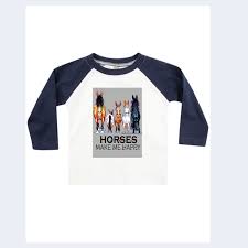 Rushordertees.com has been visited by 10k+ users in the past month Baby Kids Long Sleeve T Shirt Design Happy Horses