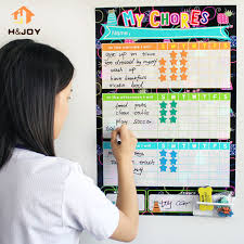 Us 28 0 Kids Reward Stickers Magnetic Reward Chart Wall Stickers For Child Calendar Fridge Magnets Dry Erase Board Home Weekly Planner In Fridge