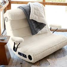 Sherpa Ivory Faux Fur Double Got Game Speaker Media Chair Leather Chair Makeover Farmhouse Table Chairs Media Chairs