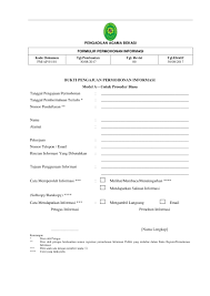 Check spelling or type a new query. Contoh Formulir Permintaan Informasi