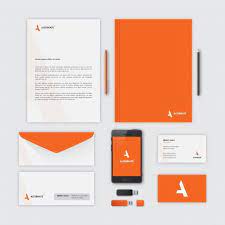 Download Corporate Stationery Orange For Free Papeleria Corporativa Diseno De Marca Diseno De Papeleria
