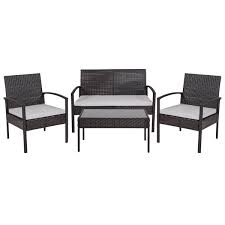 Have the ability to ensure that it will blend nicely with this husky welded steel hitch from the garden chairs black metal porch furniture. Flash Furniture Jj S312 Gg Aransas Series 4 Piece Black Steel Patio Set With Gray Cushions