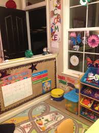 Small Daycare Layout I Love The Calendar On The Wall To Do Every Day With Kids Daycare Decor Daycare Setup Home Daycare