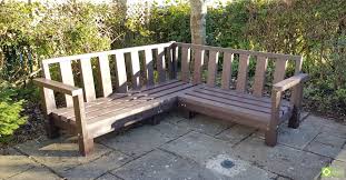 Shop the range of garden plastics from plastic box shop, including watering cans, plant pots, and organisers. Recycled Plastic Corner Bench British Recycled Plastic