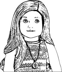 American Doll Lea Closeup Coloring Page American Girl Doll Printables Coloring Pages For Girls American Girl Diy