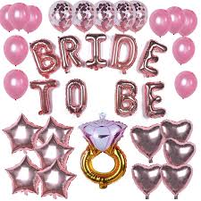 Bachelorette Bride To Be Party Bridal Shower Decorations Set Decor Kit Premium Eco Friendly Reusable Mylar Foil Balloons Diy 35 Pieces Rose Gold Cd18el438ln Bridal Shower Decorations Bridal Shower Planning Bridal