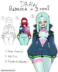 n » Kt.be.c6. A ir> 3 steps« \. DaAW* Aiaon&Us 2_. Авь Color 3. P.r\'«sV\  -fke DkAUl|% о ®9,Q\G6  Rebecca (Edgerunners) :: Cyberpunk Edgerunners ::  art барышня :: Among Us ::