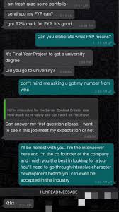 Candidate must possess at least diploma/advanced/higher/graduate diploma in art/design/creative multimedia or equivalent. Recruiter S Encounter With Rude Job Applicant Is Proof We Need Emphasis On Good Eq Culture