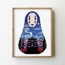 Anime Counted Cross Stitch Pattern Japane Sakura Manga Movie Cross Stitch Pattern Digital Format Kitchen Cross Stitch Patterns Cross Stitching Cross Stitch