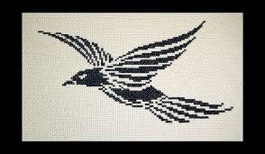 Crowe Cross Stitch Pattern Tribal Cross Stitch Pattern Raven Etsy Cross Stitch Cross Stitch Charts Stitch Patterns