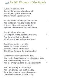 An Old Woman Of The Road Padraic Colum Simple Poems Writing Poetry My Poetry