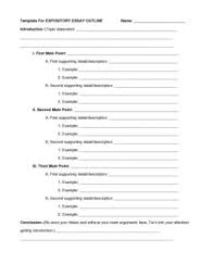 Narrative Persuasive Expository Essay Outlines Expository Essay Expository Essay Outline Essay Outline