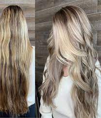 How To Blotchy And Broken To Blended Blonde Blonde Hair Color Balayage Hair Blonde Long Balayage Hair Blonde Short
