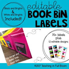 I Love Labeling Everything In My Classroom And My Students Do Too Labeling Our Book Bins Helps My Students To Find Their Book Bin Labels Bin Labels Book Bins