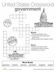 Government Crossword Worksheet Education Com Social Studies Worksheets Teaching Government Social Studies Elementary