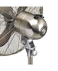 Decobreeze Stainless Floor Fan Adjustable Height Silver Floor Fan Brushed Stainless Steel Fan