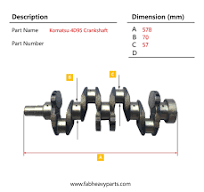Crankshaft 6202-31-1100 Fits for Komatsu 4D95S-W 4D95S 4D95 Engine, Forged  Steel