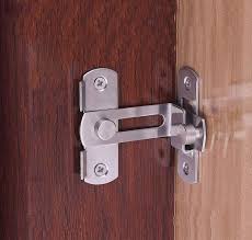 A lock which by reversing the latch bolt, may be used by either hand door (left or right). Gate Latches 90 Degree Stainless Steel Flip Latch Sliding Door Latch Safety Door Lock Right Angle Curved Door Buckle Brushed Finish Hardware