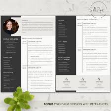 8 Page Clean Modern Minimal Photo Resume Template 123 Etsy Infographic Resume Modern Minimal Minimal Photo