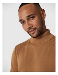 Mens Tan Roll Neck Buy French Connection Mens Cash Roll Neck Jumper Camel  Mel