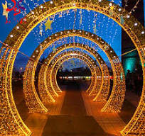 Festival Decorate Moon and Star Shape 3D LED Motif Lights