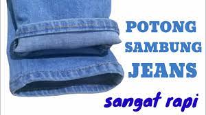 1.gelar celana jeans yang sudah. Tutorial Potong Sambung Celana Jeans Cara Potong Sambung Celana Jeans Original Vermak Levis Youtube
