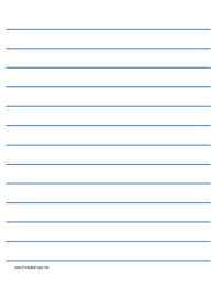 Printable Low Vision Writing Paper 3 4 Inch Blue Lines Writing Paper Lined Writing Paper Printable Lined Paper